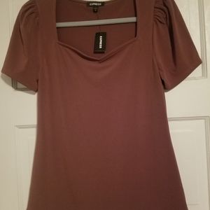 Express sweetheart neckline blouse